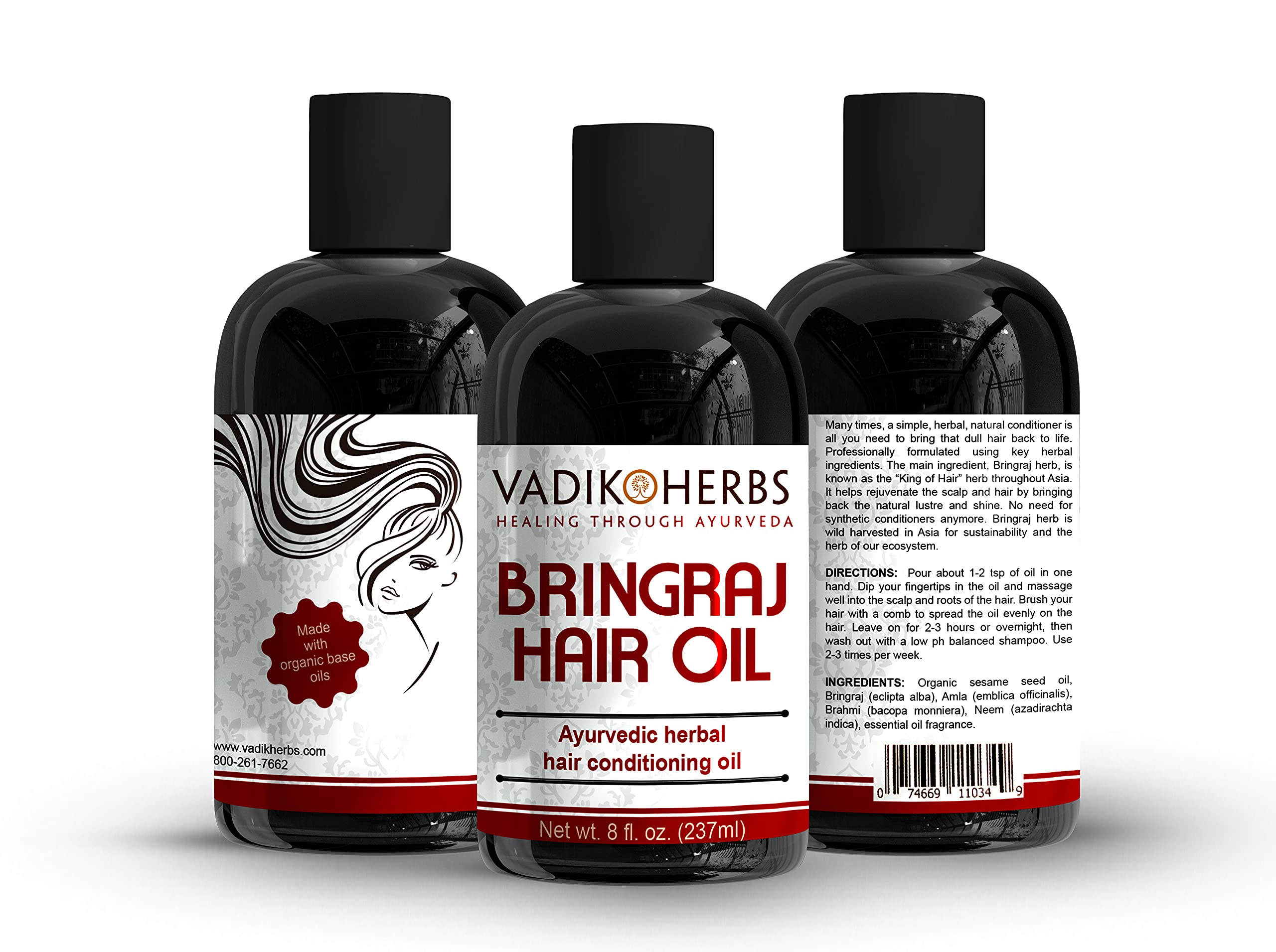 Vadik Herbs Bringraj Hair Oil, 8oz